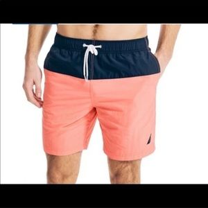 Náutica Men's Navy Blue Quick-Dry 8 “ Swim Trunk/XL